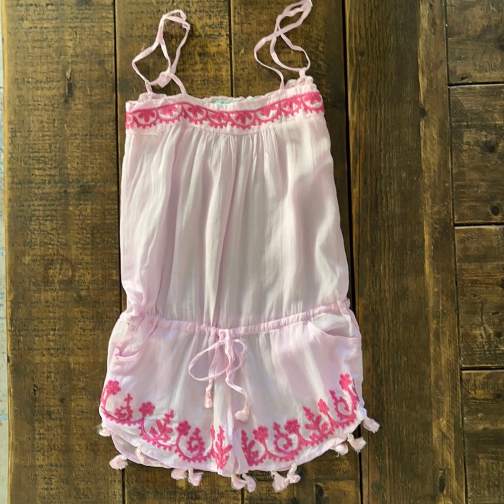 MELISSA ODABASH prettiest of pinks- beach romper/cover-up. Size 8